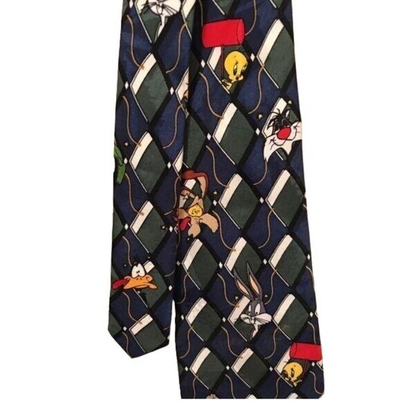 Looney Tunes Mania Vintage Cartoon Necktie Warner Brothers Bugs Bunny 60"x4" - Picture 5 of 7
